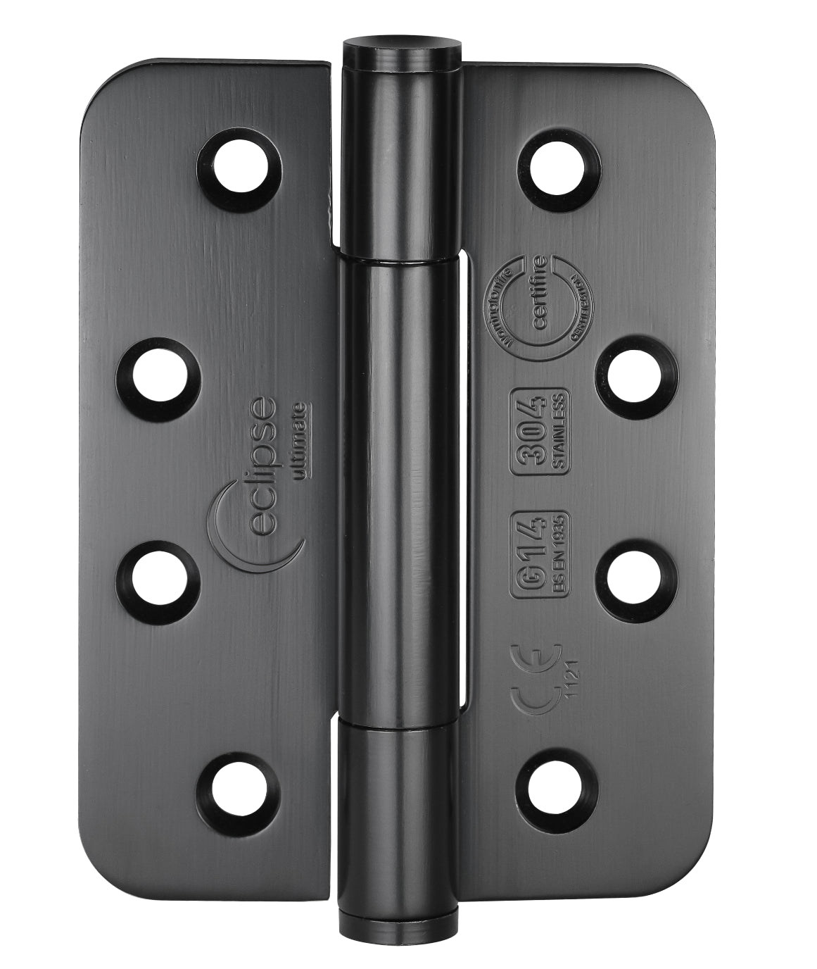 Frisco 102x76x3mm BLK Concealed Bearing Hinge Radius G14 SS304