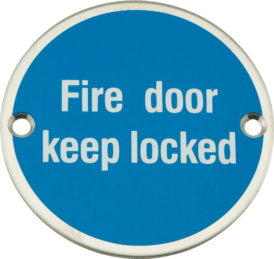 Frisco PSS 75mm Fire Door Keep Locked Symbol