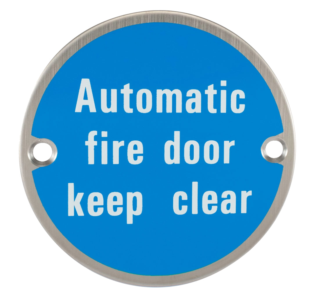 Frisco SSS 75mm Automatic Fire Door Keep Clear Symbol