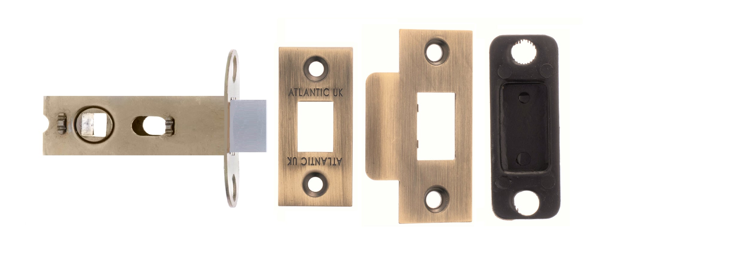 Atlantic Bolt Through Tubular Latch 2.5" - Matt Antique Brass