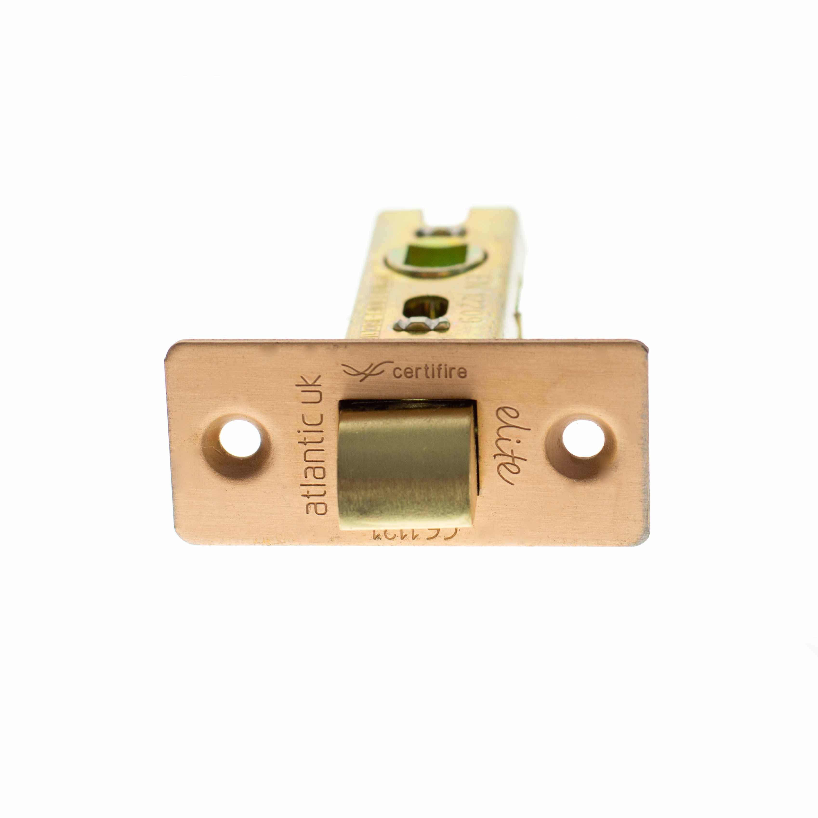 Atlantic Fire-Rated CE Marked Bolt Through Tubular Latch 3" - Urban Satin Copper
