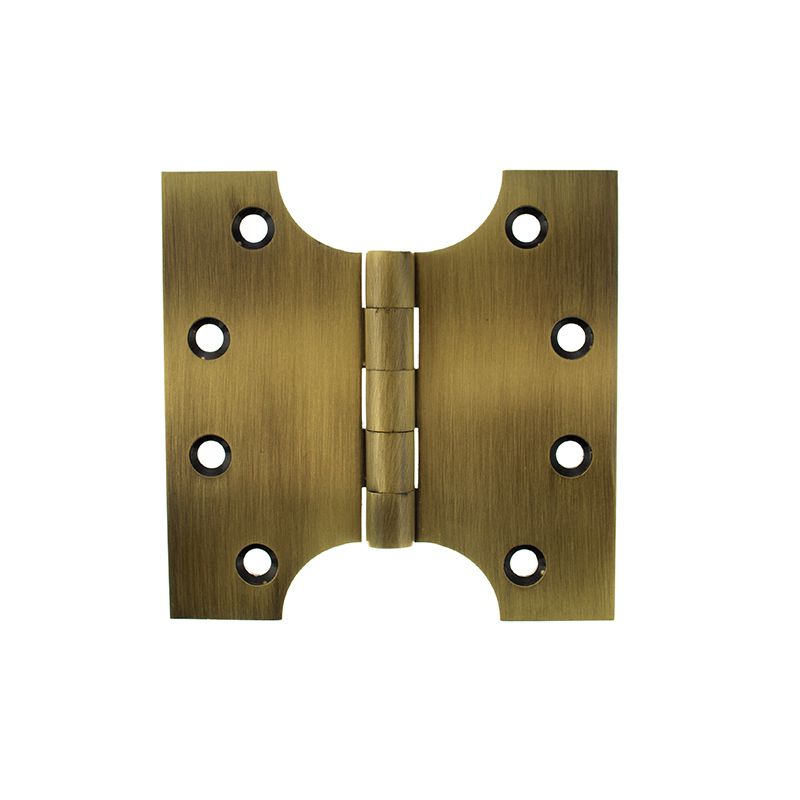 Atlantic (Solid Brass) Parliament Hinges 4" x 2" x 4mm - Antique Brass