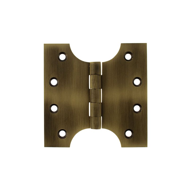 Atlantic (Solid Brass) Parliament Hinges 4" x 2" x 4mm - Matt Antique Brass