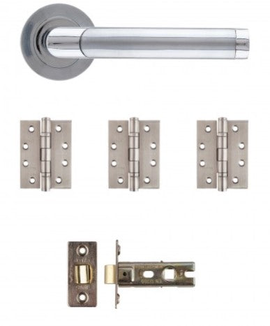 Deanta Augustus Latch Kit (Satin Chrome/Polished Chrome)