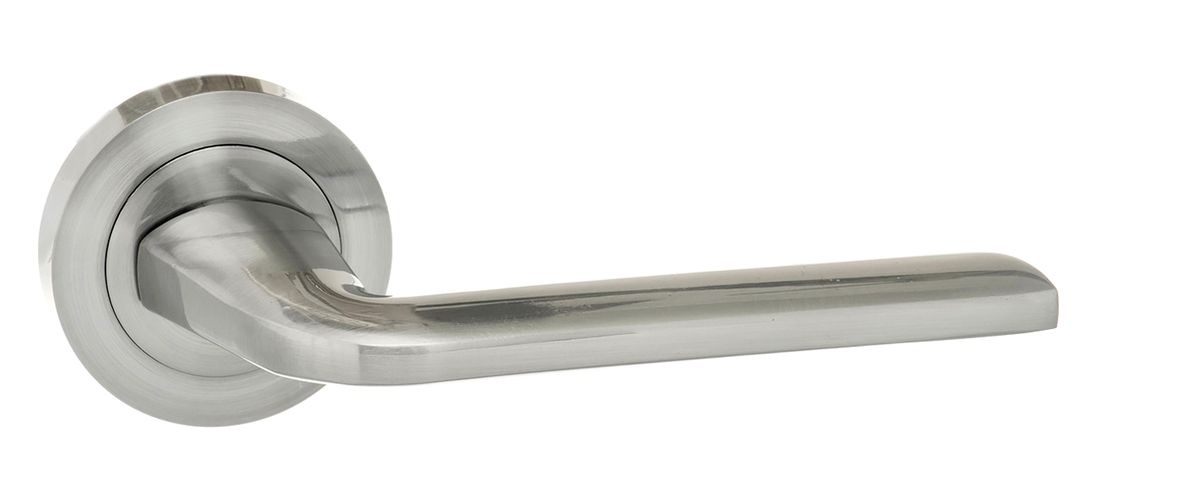 Eco Surf Aluminium Lever on Round Rose - Satin Chrome