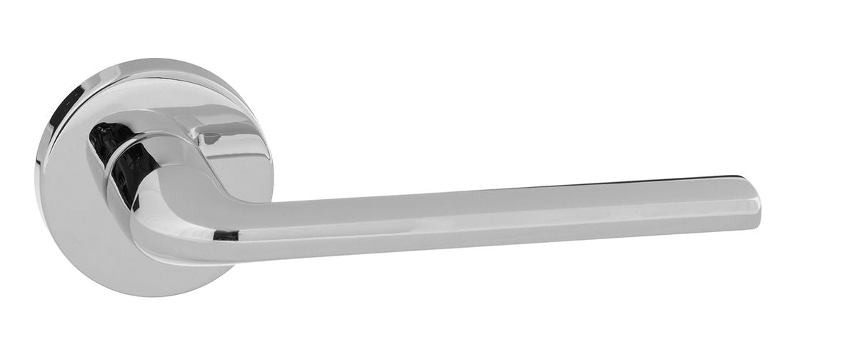 Forme Milly Designer Lever on Minimal Round Rose - Polished Chrome