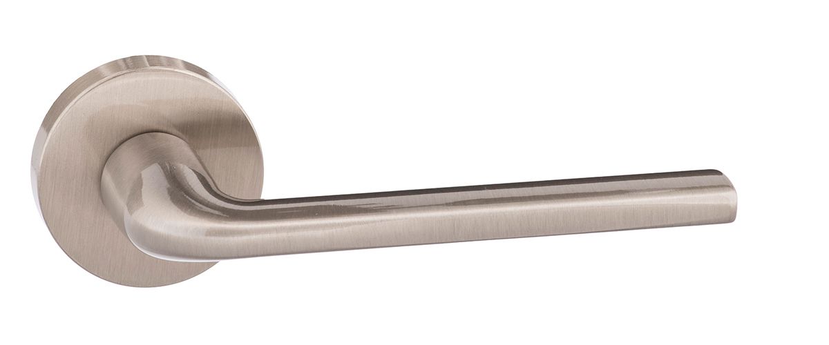 Forme Milly Designer Lever on Minimal Round Rose - Satin Nickel