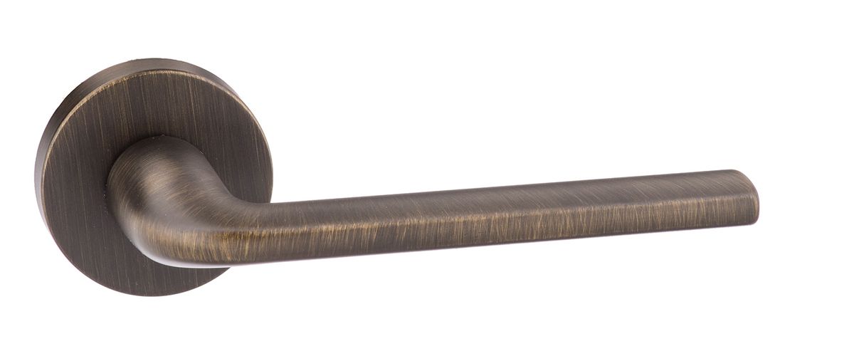 Forme Milly Designer Lever on Minimal Round Rose - Urban Bronze