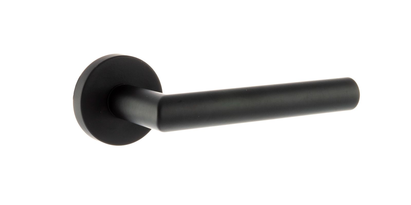 Forme Elle Designer Lever on Minimal Round Rose - Matt Black