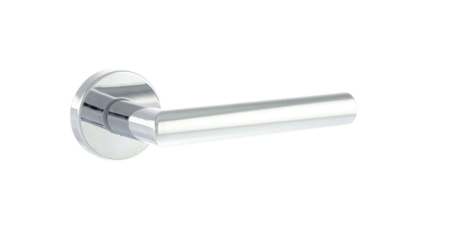 Forme Elle Designer Lever on Minimal Round Rose - Polished Chrome