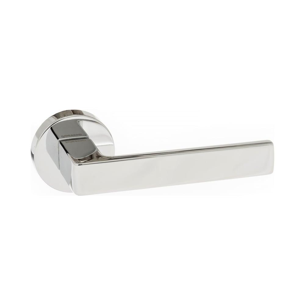 Forme Asti Designer Lever on Minimal Round Rose - Polished Chrome
