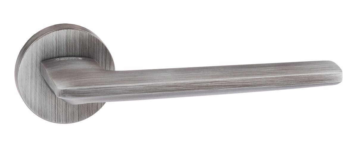 Forme Boston Designer Lever on Minimal Round Rose - Urban Graphite