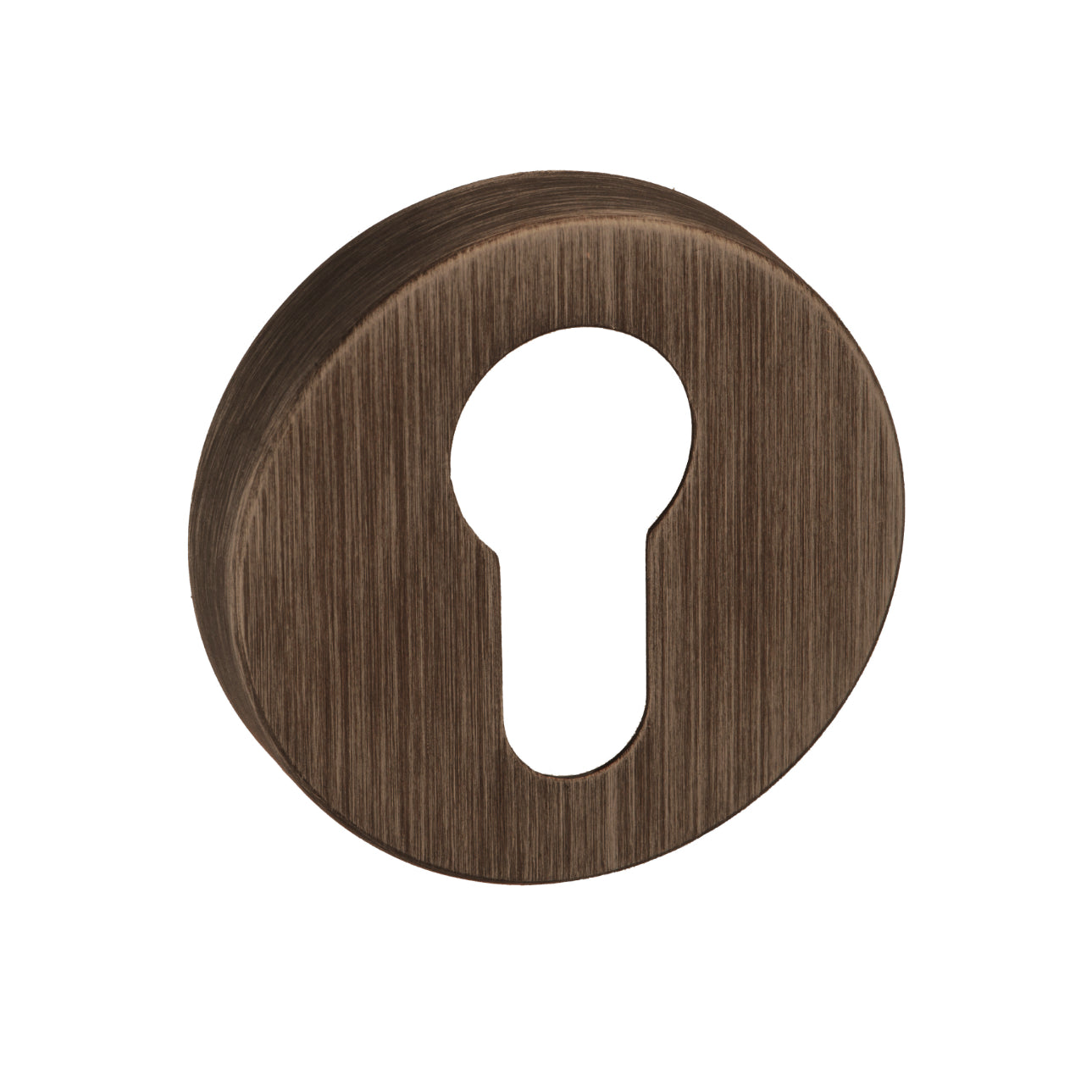 Forme Euro Escutcheon on Minimal Round Rose - Urban Bronze
