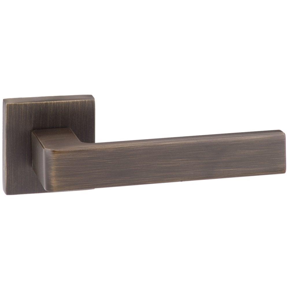 Forme Asti Designer Lever on Minimal Square Rose - Urban Bronze