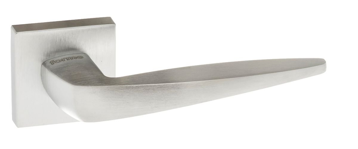 Forme Foglia Designer Lever on Minimal Square Rose - Satin Chrome