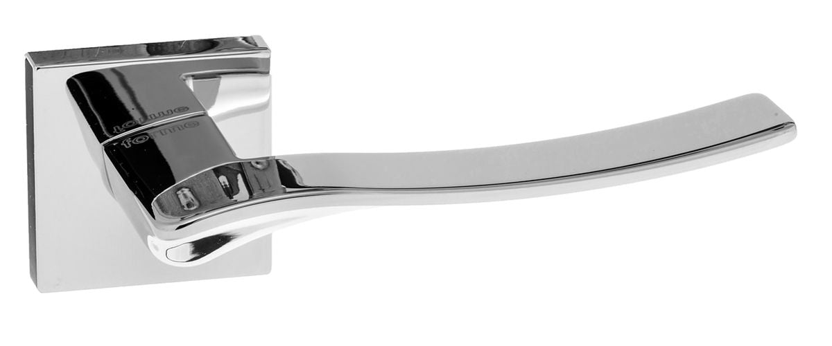 Forme Olimpia Designer Lever on Minimal Square Rose - Polished Chrome