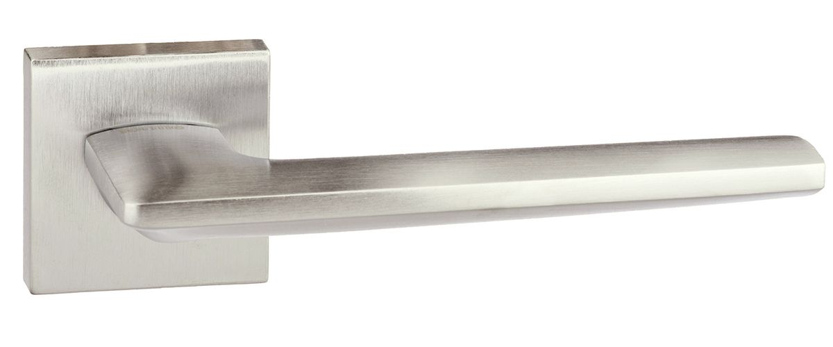 Forme Boston Designer Lever on Minimal Square Rose - Satin Chrome