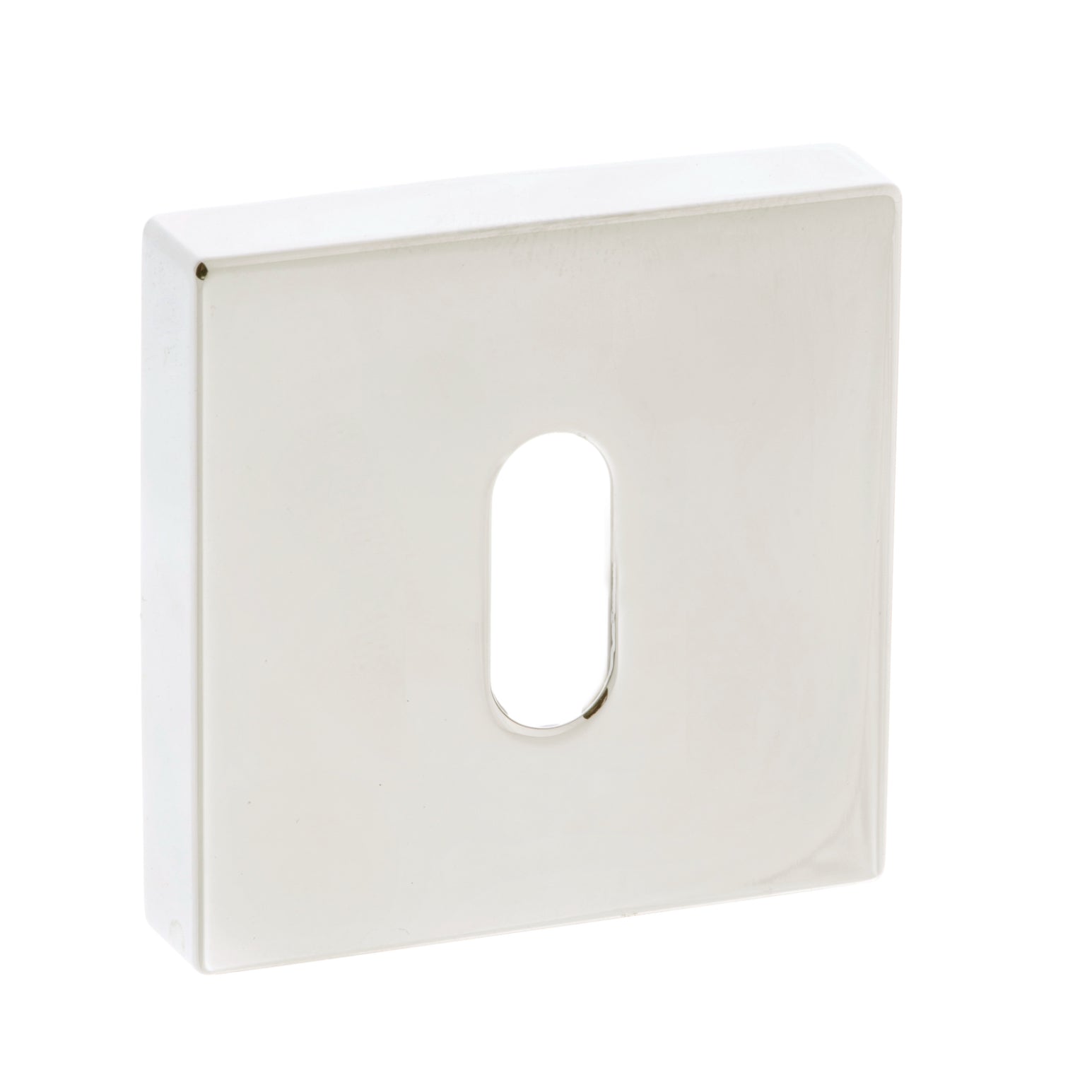 Forme Key Escutcheon on Minimal Square Rose - Polished Nickel