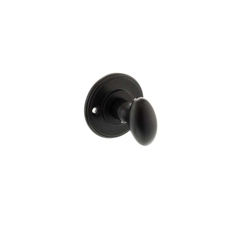 Atlantic Millhouse Brass Solid Brass Oval WC Turn and Release - Matt Black