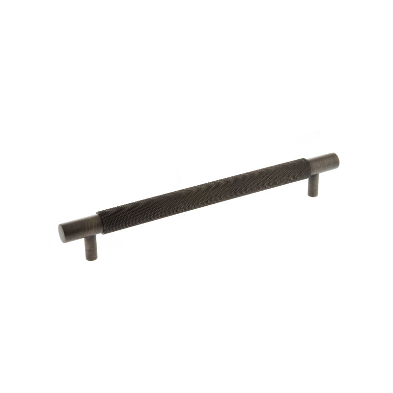 Atlantic Millhouse Brass Knurled Cabinet Pull Handle 225mm x 20mm - Urban Bronze