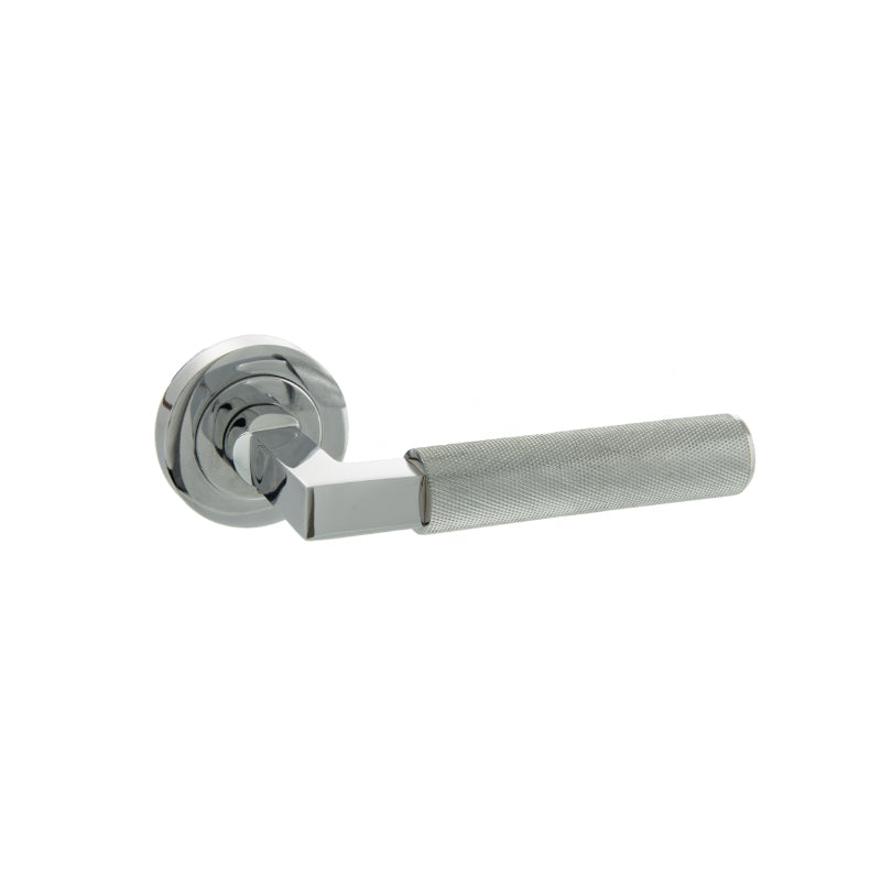 Atlantic Millhouse Brass Cartwright Designer Lever on Round Rose - Polished Chrome