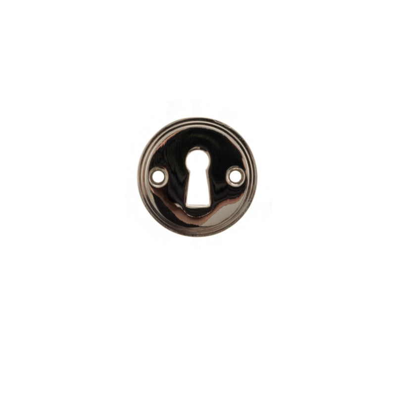 Atlantic Millhouse Brass Solid Brass Open Key Hole Escutcheon - Polished Nickel