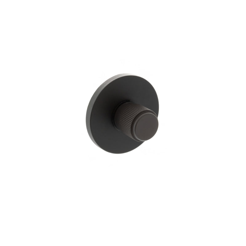 Atlantic Millhouse Brass Linear WC Turn and Release on 5mm Slimline Round Rose - Urban Dark Bronze