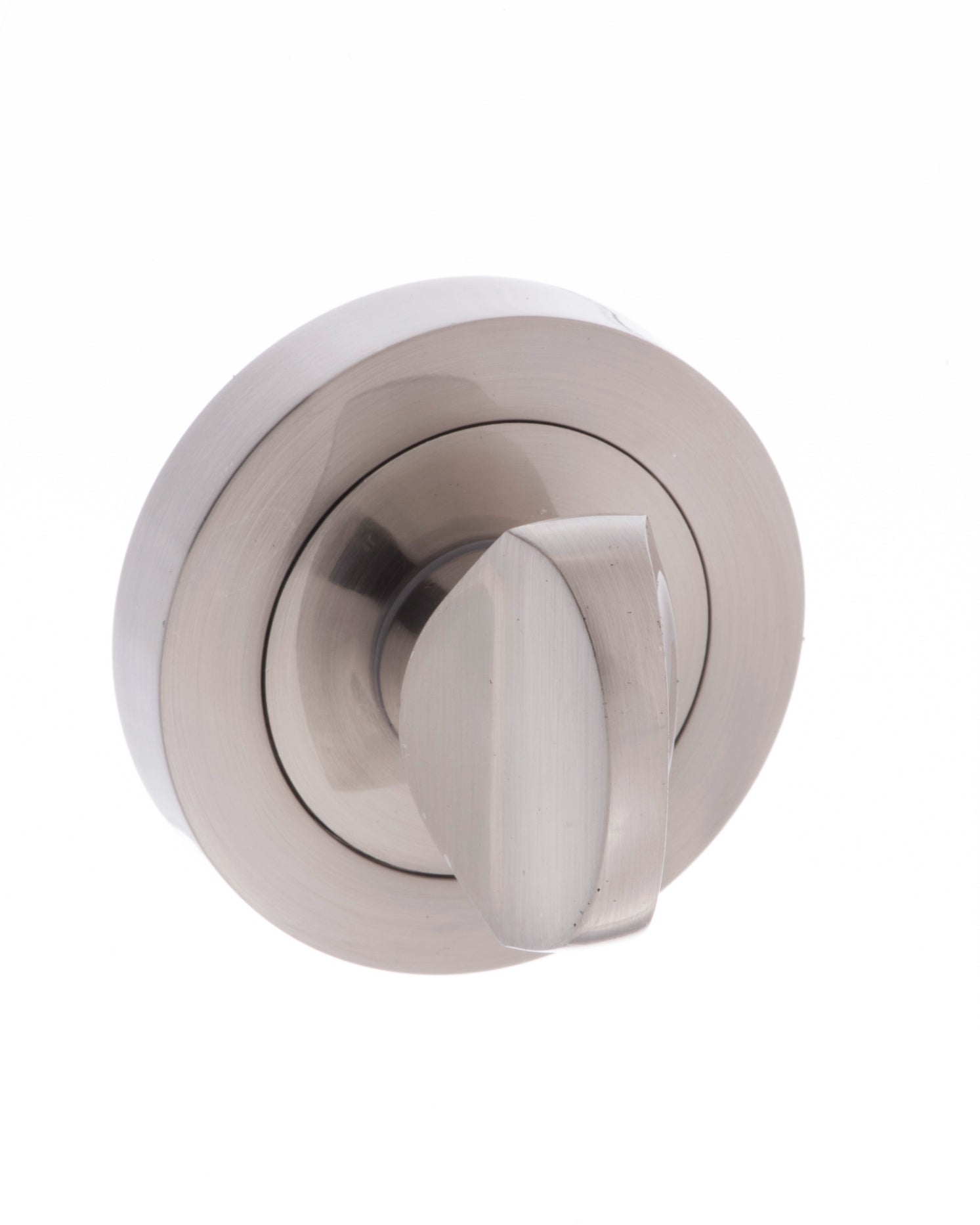 Mediterranean WC Turn and Release on Round Rose - Satin Nickel