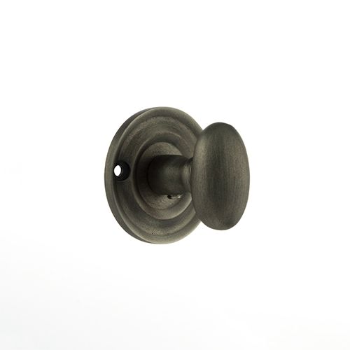 Old English Solid Brass Oval WC Turn and Release - Matt Gun Metal