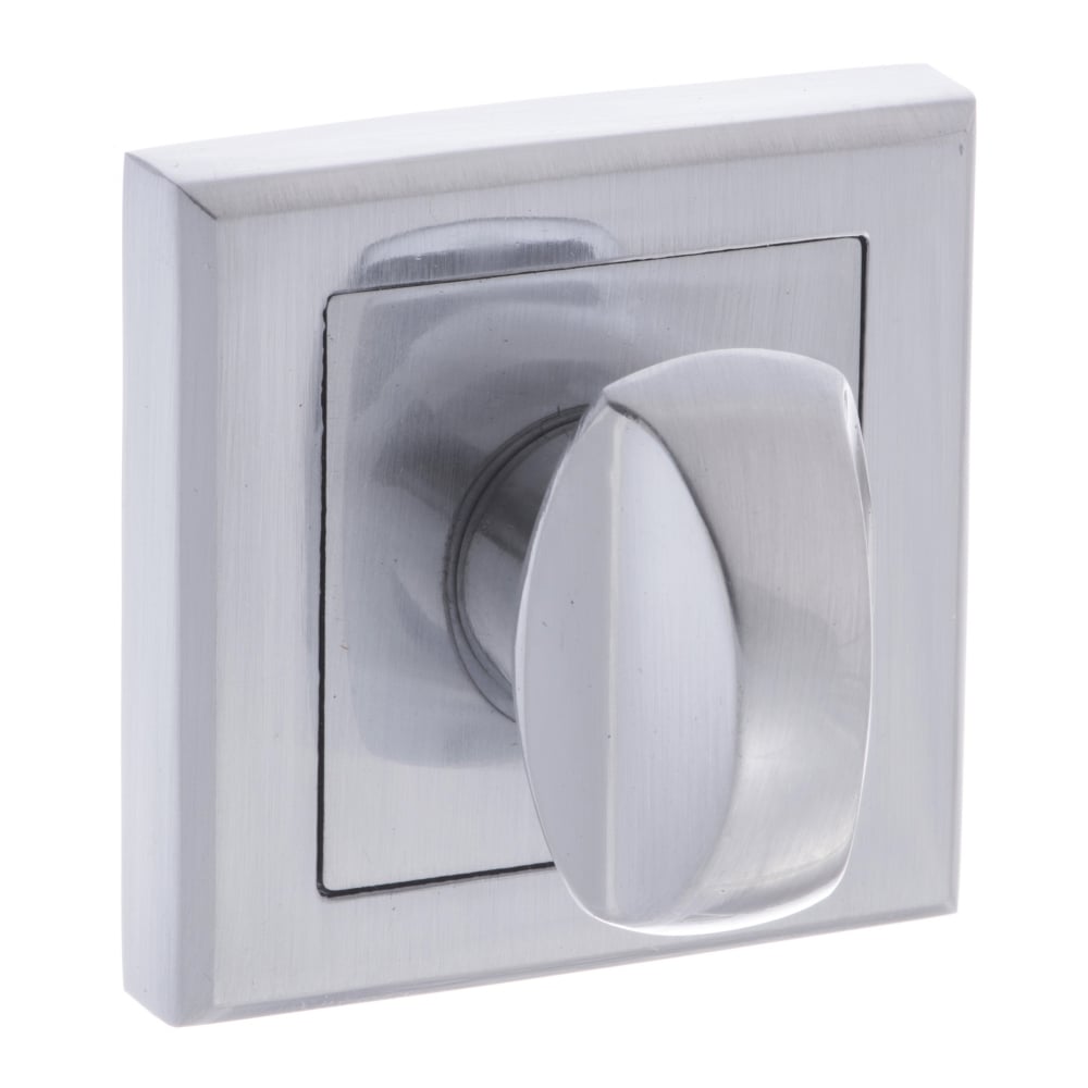 STATUS WC Turn and Release on Square Rose - Satin Chrome
