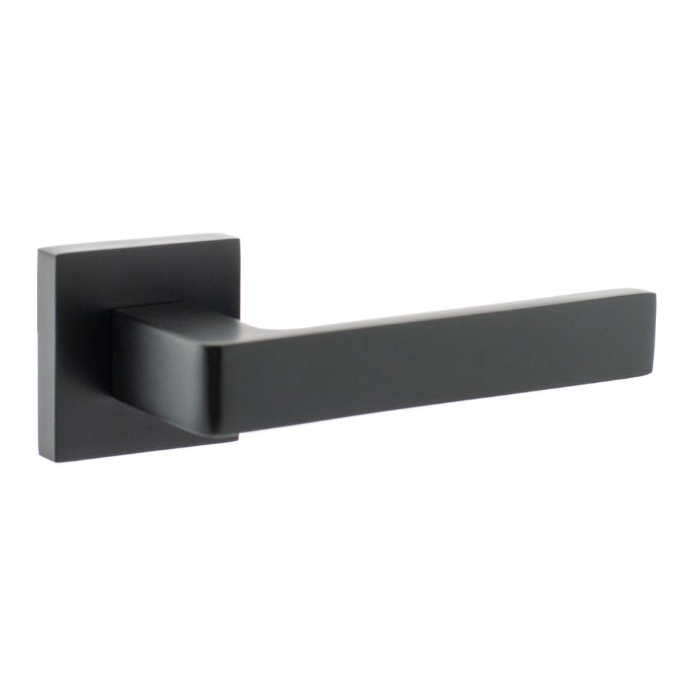 STATUS Montana Designer Lever on S4 Square Rose - Matt Black