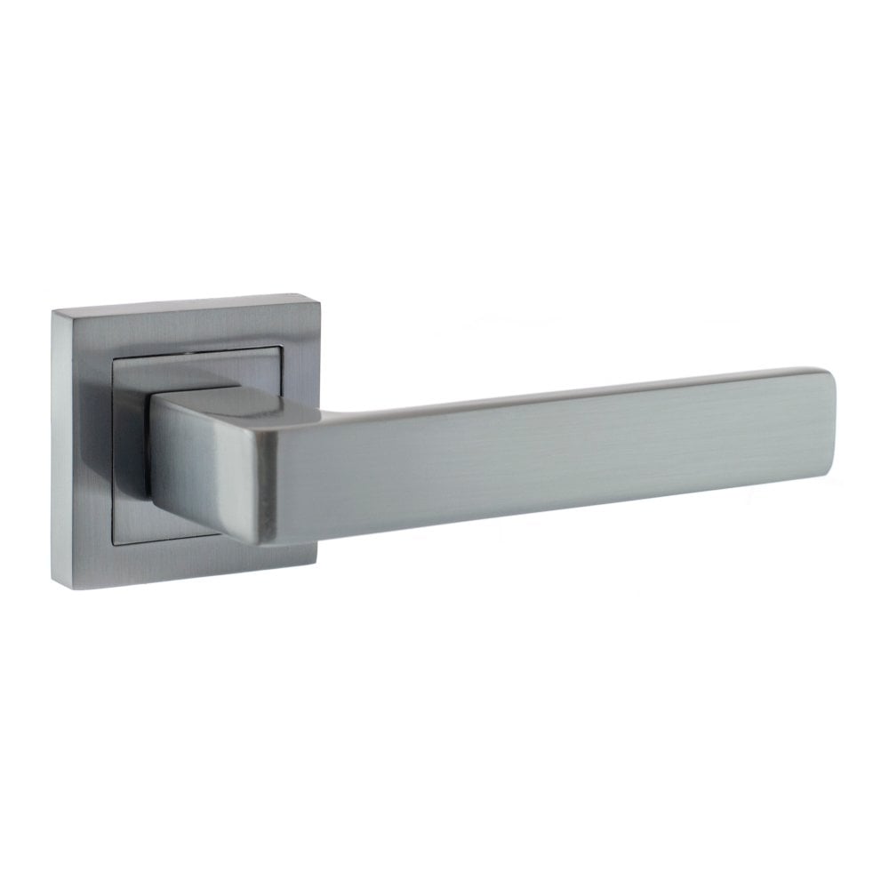 STATUS Montana Designer Lever on S4 Square Rose - Satin Chrome