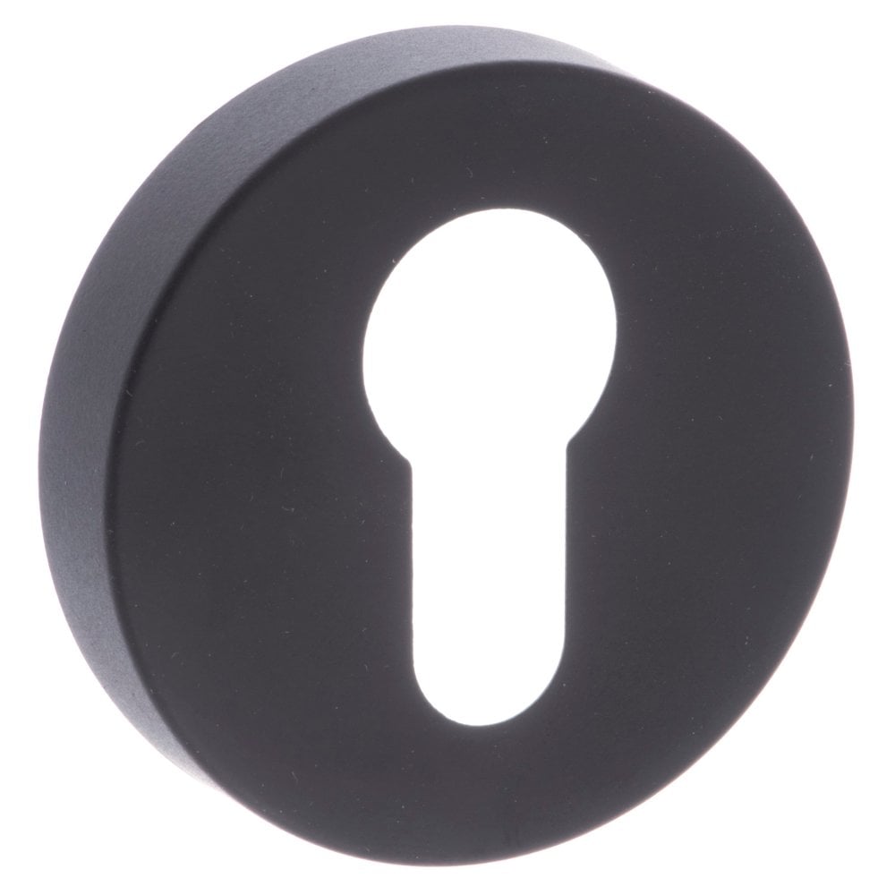 STATUS Euro Escutcheon on S4 Round Rose - Matt Black