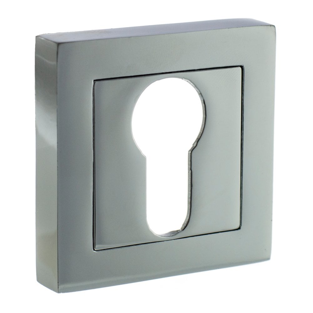 STATUS Euro Escutcheon on S4 Square Rose - Polished Chrome