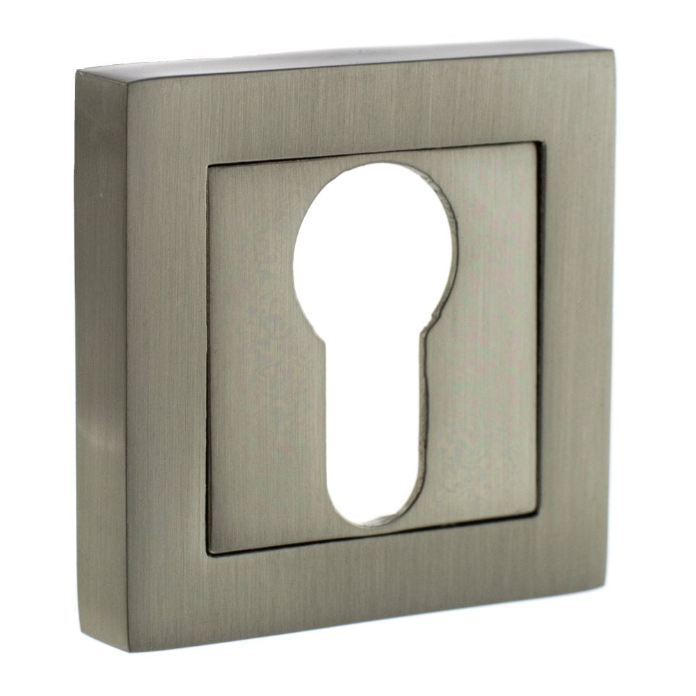 STATUS Euro Escutcheon on S4 Square Rose - Satin Nickel