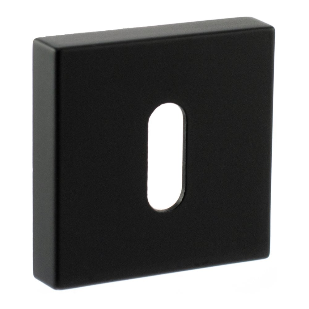 STATUS Key Escutcheon on S4 Square Rose - Matt Black