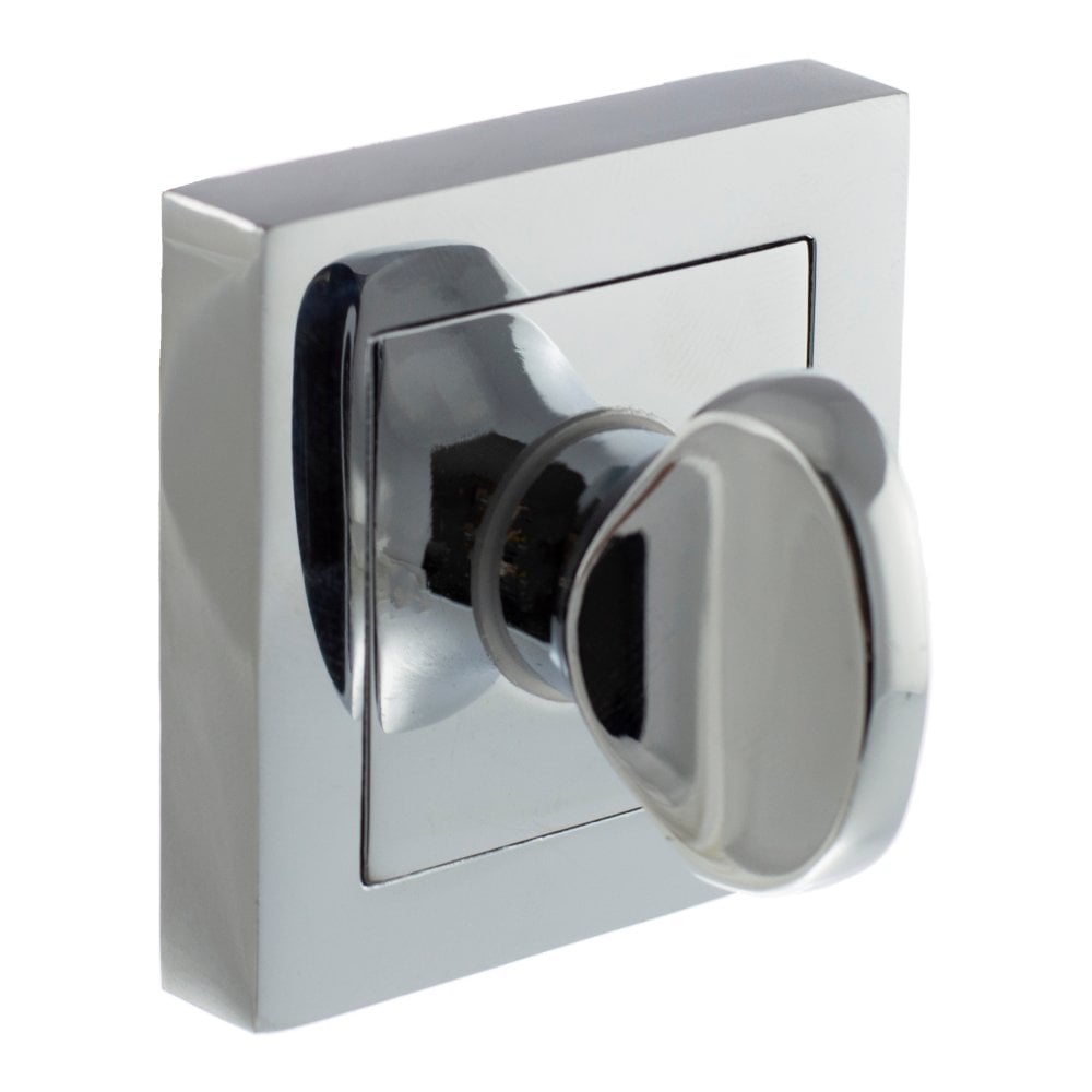STATUS WC Turn and Release on S4 Square Rose - Polished Chrome