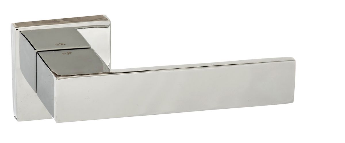 Senza Pari Panetti Designer Lever on Flush Square Rose - Polished Chrome