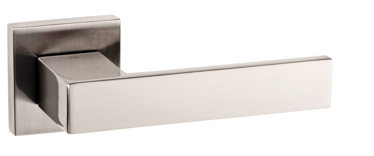 Senza Pari Panetti Designer Lever on Flush Square Rose - Satin Nickel