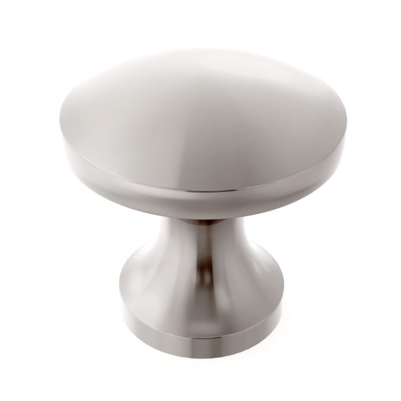 Round Cabinet knob 24.2mm Dia. Brushed Nickel Finish-Brushed Nickel Finish