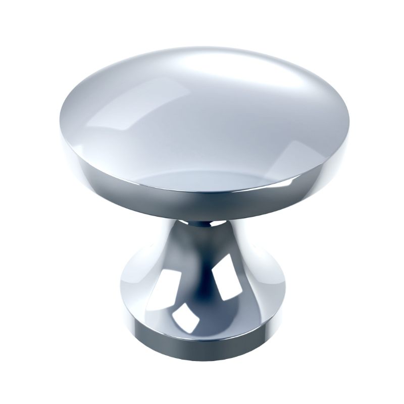 Round Cabinet knob 24.2mm Dia. Polished Chrome Finish-Polished Chrome Finish