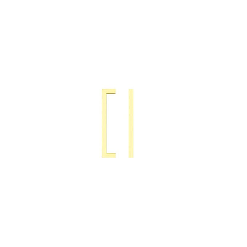 Square Block Cabinet handle 128mm CTC Brushed Gold Finish-Brushed Gold Finish