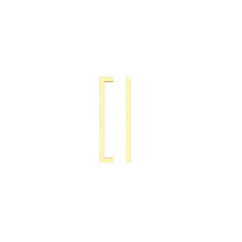Square Block Cabinet handle 160mm CTC Brushed Gold Finish-Brushed Gold Finish