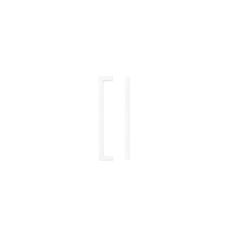 Square Block Cabinet handle 160mm CTC Matt White Finish-Matt White Finish