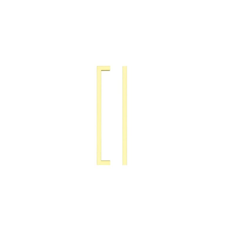 Square Block Cabinet handle 192mm CTC Brushed Gold Finish-Brushed Gold Finish