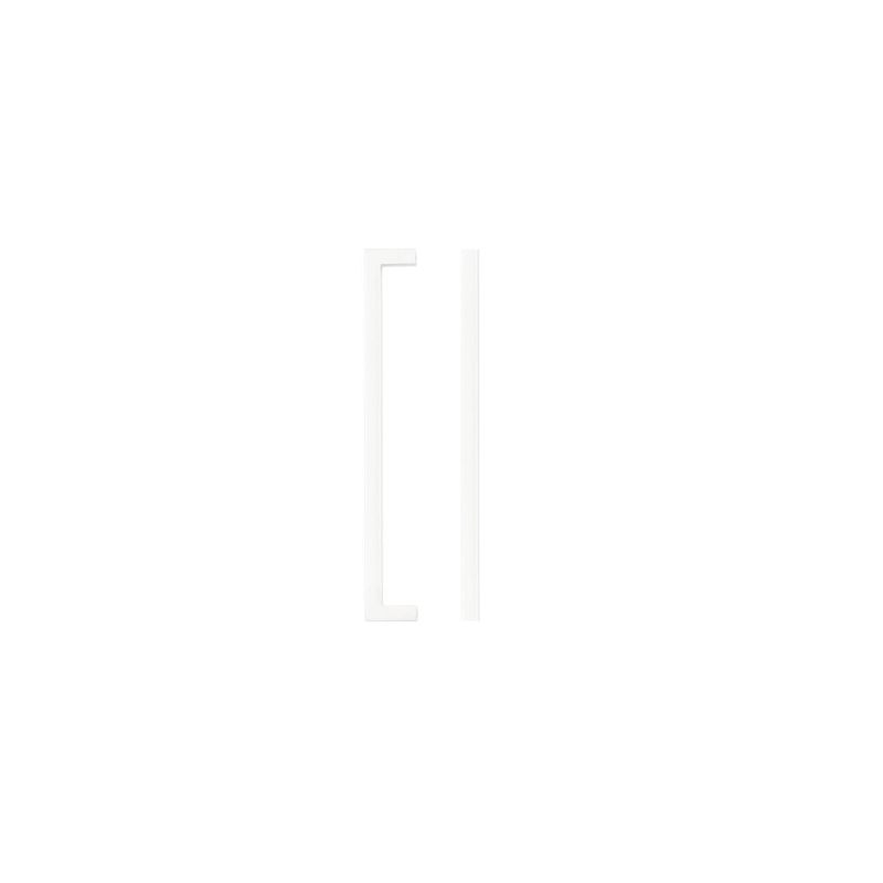 Square Block Cabinet handle 192mm CTC Matt White Finish-Matt White Finish