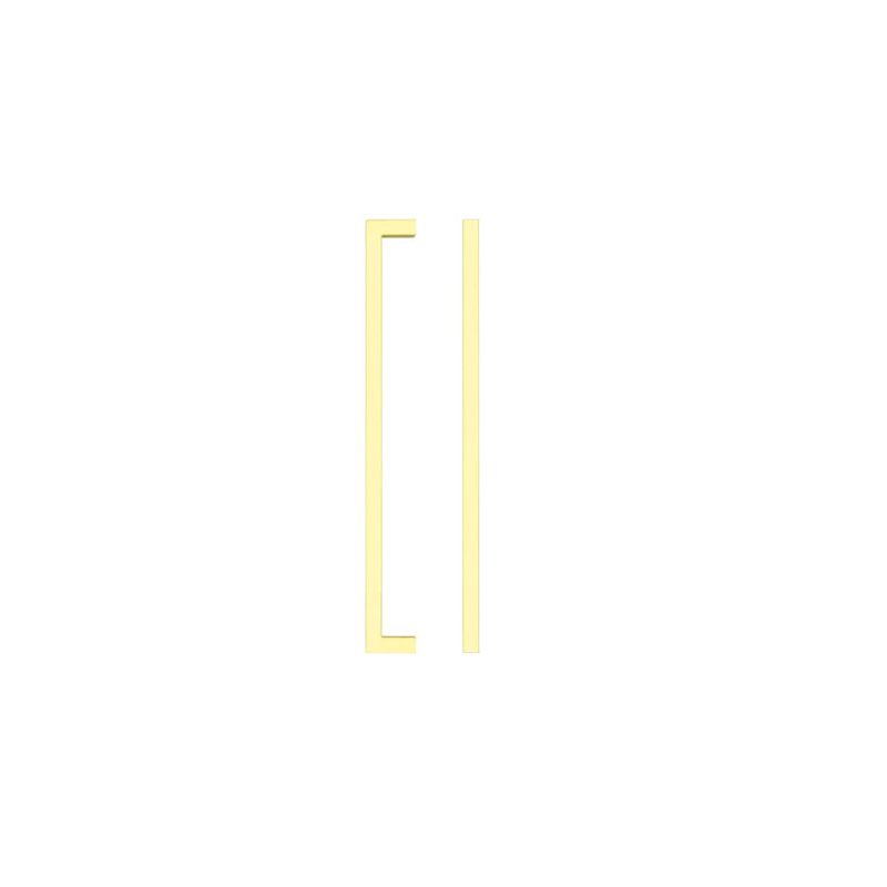 Square Block Cabinet handle 224mm CTC Brushed Gold Finish-Brushed Gold Finish