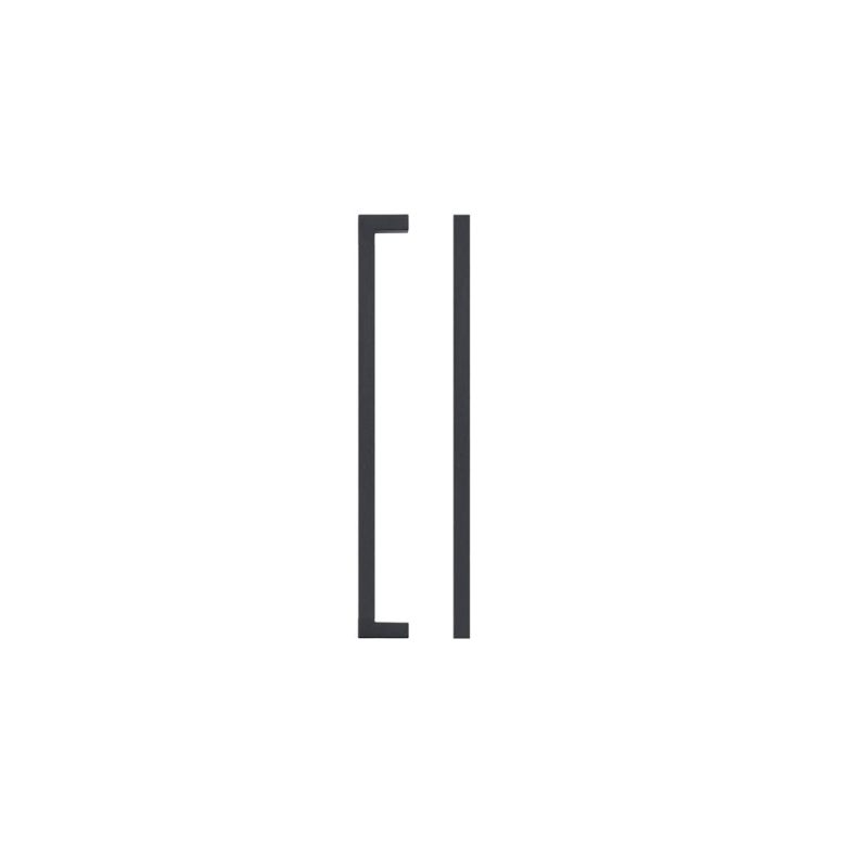 Square Block Cabinet handle 224mm CTC Matt Black Finish-Matt Black Finish