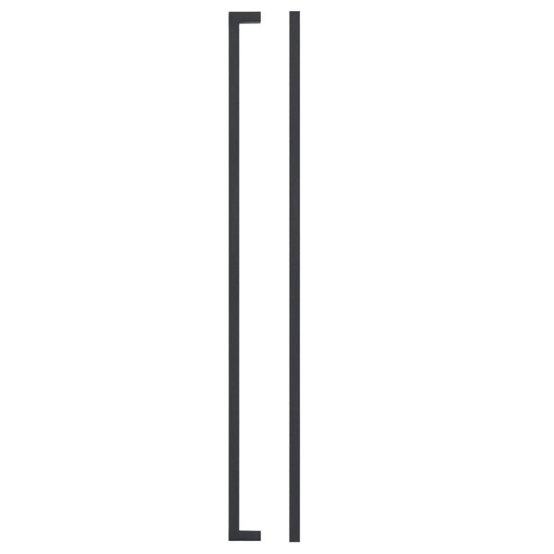Square Block Cabinet handle 448mm CTC Matt Black Finish-Matt Black Finish