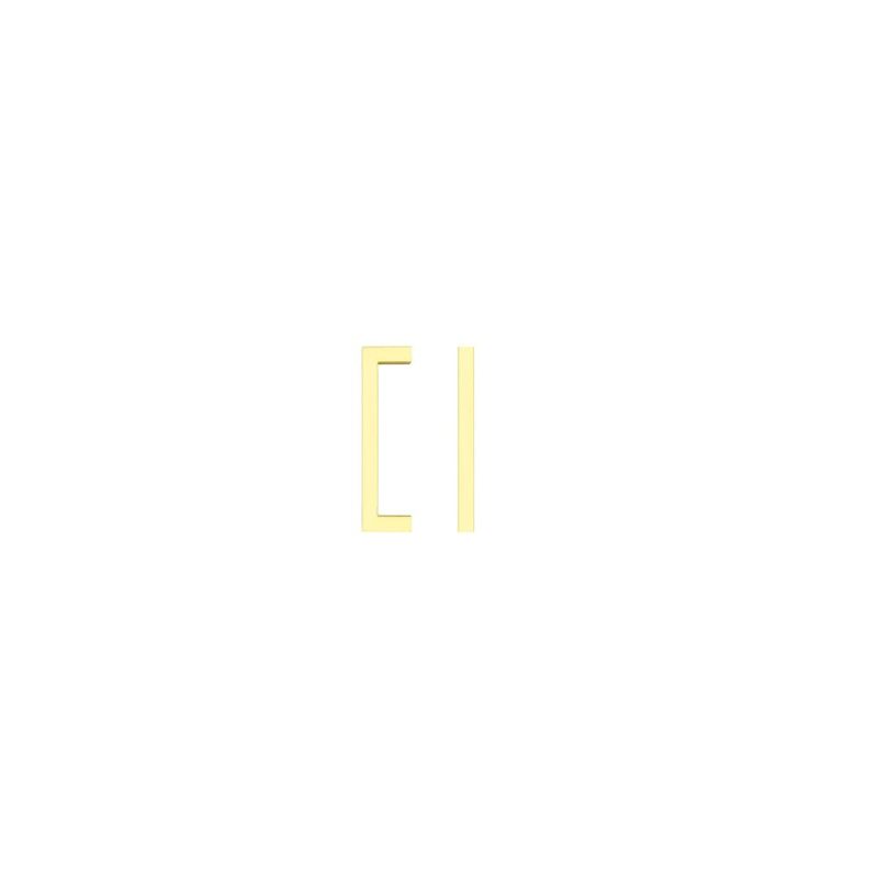 Square Block Cabinet handle 96mm CTC Brushed Gold Finish-Brushed Gold Finish